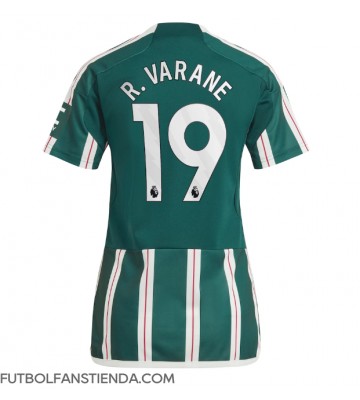 Manchester United Raphael Varane #19 Segunda Equipación Mujer 2023-24 Manga Corta